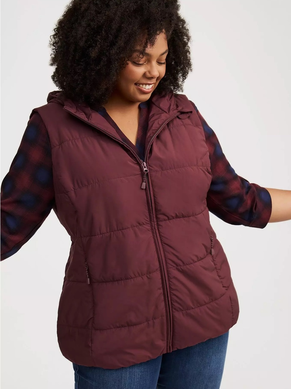 TORRID HOODED VEST 1X 14-16